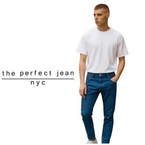 Perfect Jeans Men’s Slim-Fit Jeans. Oceans (Med. Blue). 28”x30”